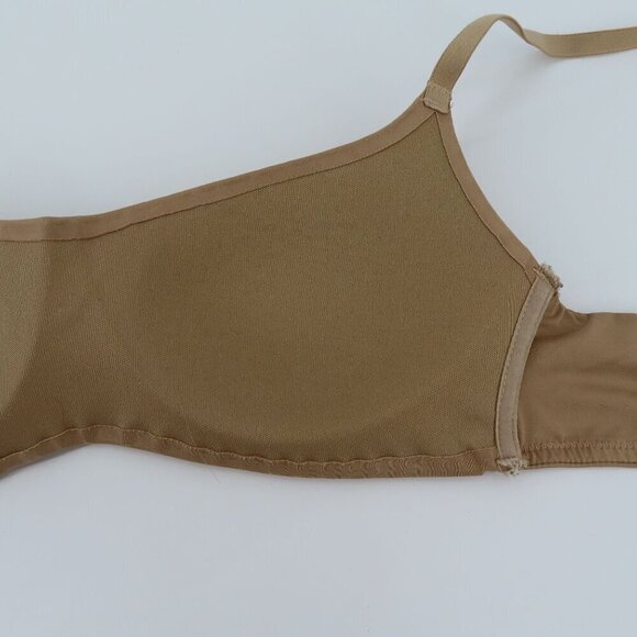 SO 32B Solid Beige Perfect Wirefree Bra Padded Wireless Convertible Straps Women - Picture 9 of 13